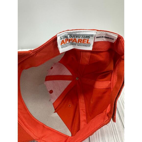 Team Stihl Outdoors Adjustable Strapback Hat Blaze Orange Cap, One Size Fits All - Picture 5 of 6